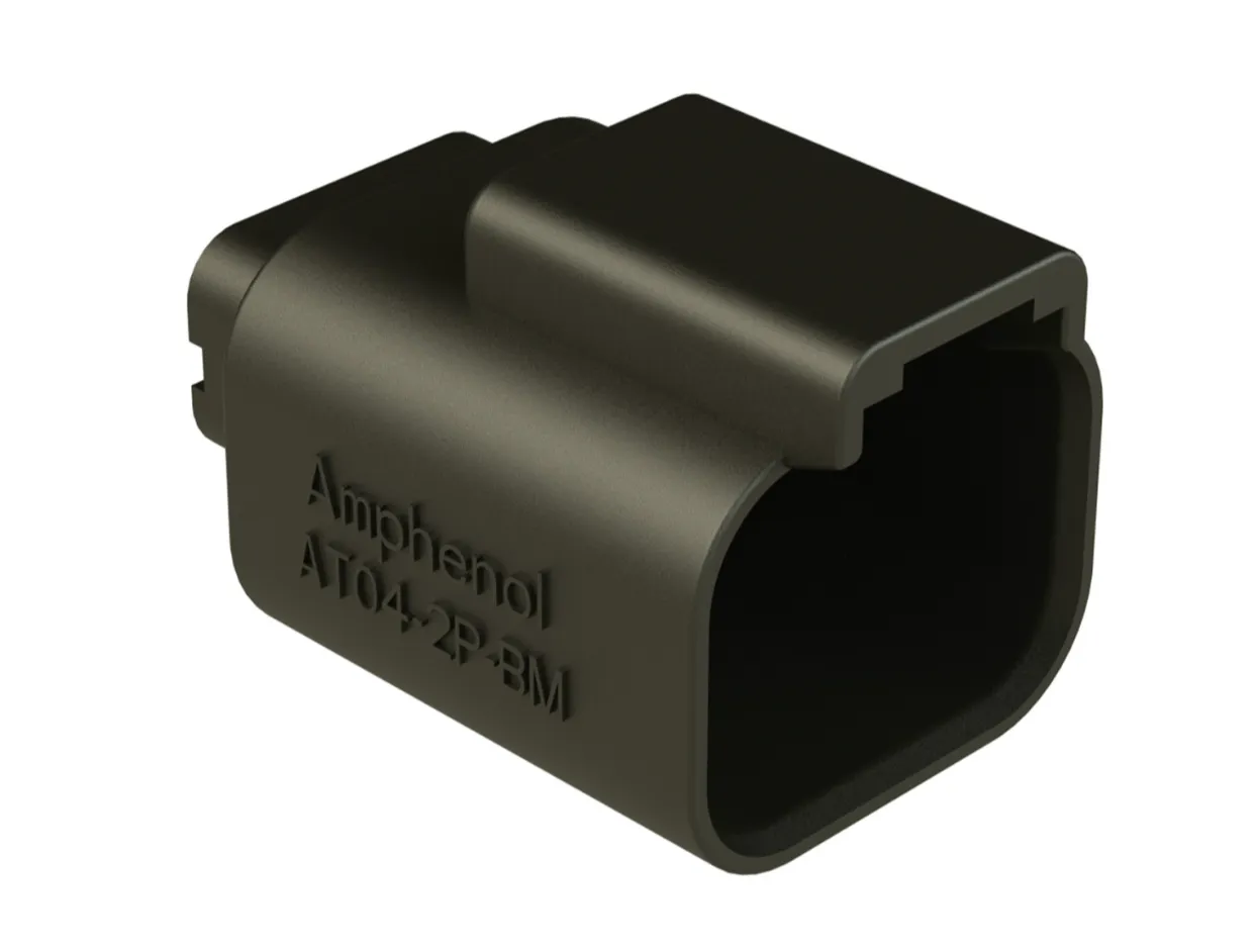 Automotive Connectors AT RCPT 2P (Ni) PCB BRD MNT POTING BK