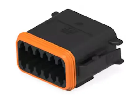 Automotive Connectors 12P DT PLG ASM KEY A E SEAL BLACK